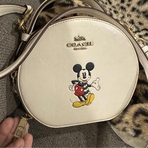 Coach Cream Mickey Mouse Crossbody Bag